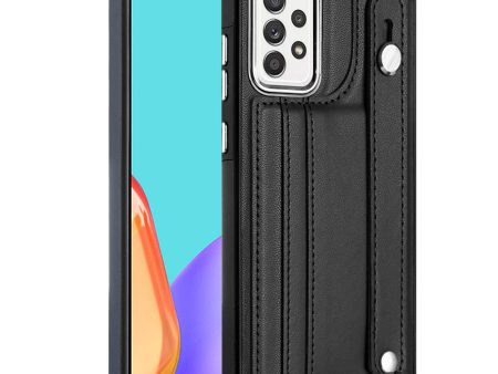 For Samsung Galaxy A32 4G (EU Version) Phone Case YB Leather Coating Series-5 Card Holder Kickstand TPU Cover Online now