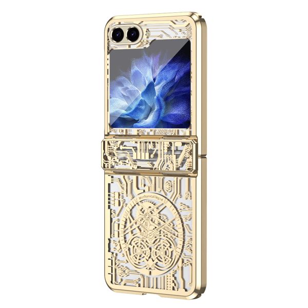 Mechanical Legend Series Hard PC Case for Samsung Galaxy Z Flip5 5G Protective Phone Case Electroplating Cover For Sale