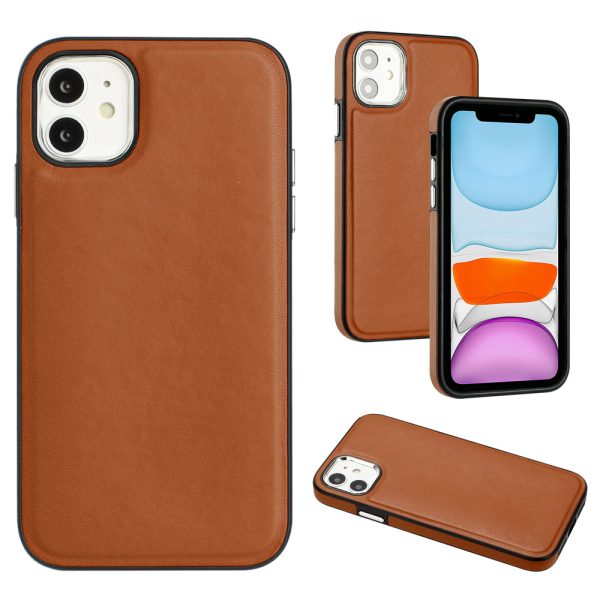 YB Leather Coating Series-6 For iPhone 11 Back Shell Cell Phone Guard Cover PU Leather+TPU Case Online Sale