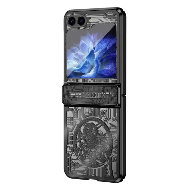 Mechanical Legend Series Hard PC Case for Samsung Galaxy Z Flip5 5G Protective Phone Case Electroplating Cover For Sale