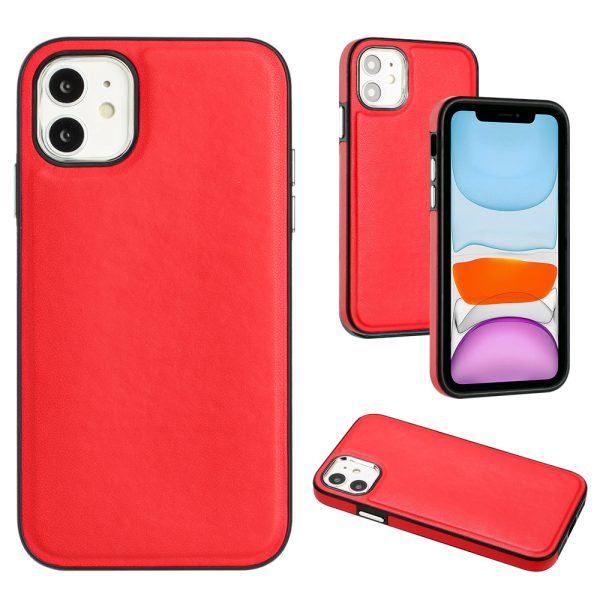 YB Leather Coating Series-6 For iPhone 11 Back Shell Cell Phone Guard Cover PU Leather+TPU Case Online Sale