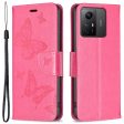 For Xiaomi Redmi Note 12S 4G Stand Wallet Phone Case Butterfly Imprinted Leather Flip Cover with Strap For Discount