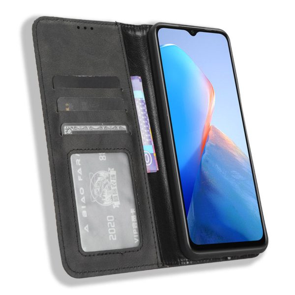 For Infinix Smart 7 HD 4G   X6516 PU Leather Magnetic Closure Mobile Cover Stand Wallet Retro Cell Phone Case Online now