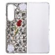 Rhinestone Decor Phone Case for Samsung Galaxy Z Fold5 5G , 2-Piece Design Hard PC Phone Cover Cheap