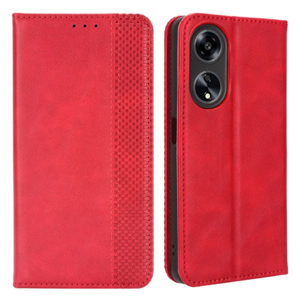 For Oppo A1 5G   A98 5G   F23 5G PU Leather Cover Stand Wallet Retro Magnetic Closure Mobile Phone Case Hot on Sale