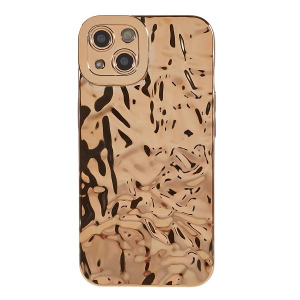 Electroplating TPU Case for iPhone 14 Plus , Wrinkled Uneven Mobile Phone Cover Sale