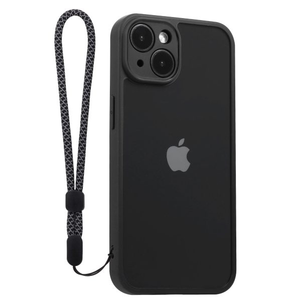 VILI M Series For iPhone 14 Phone Shell Anti-Scratch Clear PC+TPU Mobile Phone Case with Wrist Strap Online Hot Sale