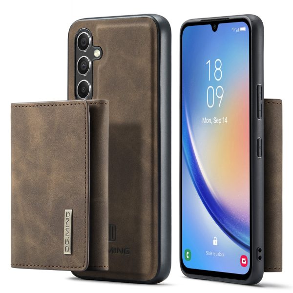 DG.MING M1 Series For Samsung Galaxy A34 5G PC+TPU+PU Leather Anti-drop Cover Magnetic Wallet Kickstand Phone Case Online now