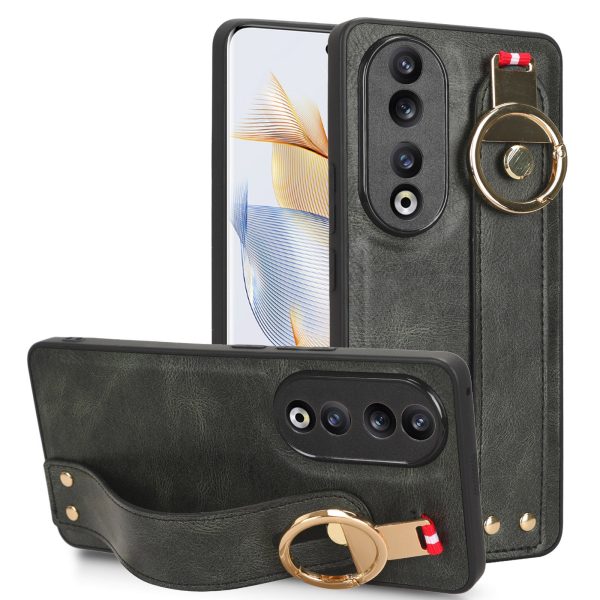 For Honor 90 Pro Wristband Kickstand Protective Case Bottle Opener Design PU Leather+PC+TPU Phone Cover Online Hot Sale