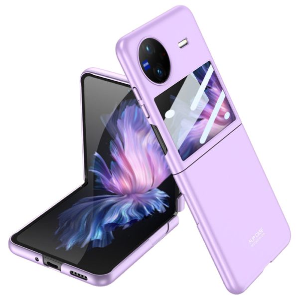 GKK For vivo X Flip Hard PC Phone Case Ultra Thin Slim Cover with Built-in Tempered Glass Small Screen Film For Cheap