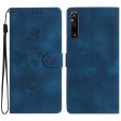 Flower Imprint Leather Case for Sony Xperia 1 V , Wallet Stand Anti-scratch Mobile Phone Cover Online Sale