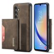 DG.MING M2 Series for Samsung Galaxy A34 5G Detachable Magnetic Phone Case PU Leather Coated PC+TPU Wallet Cover with Kickstand For Sale