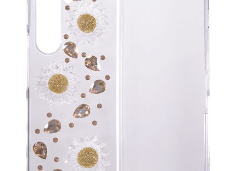 For Samsung Galaxy Z Fold5 5G Hard PC Phone Case 2-Piece Design Rhinestone Decor Folding Phone Cover For Cheap