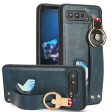 For Asus ROG Phone 5 ZS673KS Wristband Kickstand Cell Phone Cover PU Leather Coated PC+TPU Back Case with Neck Strap Online now