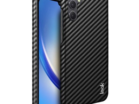 IMAK Ruiyi Series for Samsung Galaxy A54 5G Carbon Fiber Texture Back Cover PU Leather Coated PC Phone Case Supply