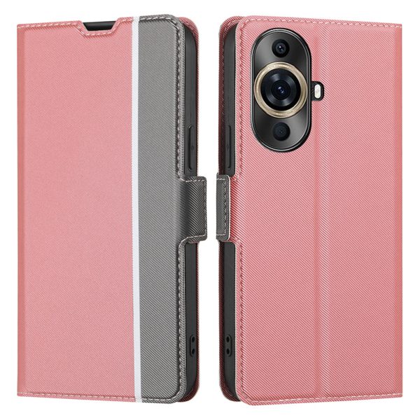 For Huawei nova 11 Pro   nova 11 Ultra Mobile Phone Case Twill Texture Card Holder Stand PU Leather Phone Cover For Cheap