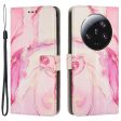 For Xiaomi 13 Ultra Mobile Phone Case Marble Pattern Wallet Stand PU Leather Cover with Wrist Strap on Sale