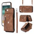 For iPhone 7   8   SE (2020)   SE (2022) RFID Blocking Card Bag Phone Case Kickstand PU Leather+TPU Cover Online now