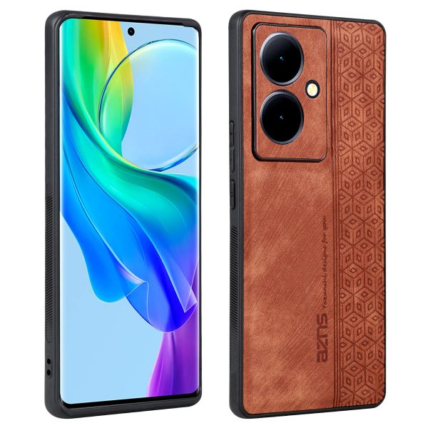 AZNS Mobile Phone Case for vivo Y78+ 5G , Shockproof PU Leather+TPU Imprinted Pattern Phone Cover Cheap