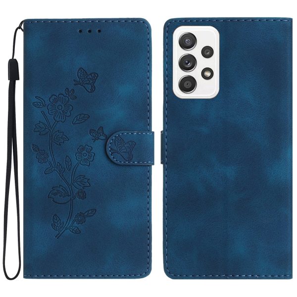 Flower Imprint Leather Case for Samsung Galaxy A72 4G   5G , Wallet Stand Mobile Phone Cover For Cheap