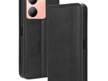 For vivo Y36 4G   Y36 5G   Y78 5G (China) Retro Stand Wallet Anti-fall Mobile Phone Cover PU Leather Magnetic Case For Sale