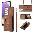 Phone Case for Samsung Galaxy A32 5G   M32 5G PU Leather+TPU Shell with RFID Blocking Card Bag and Kickstand Fashion