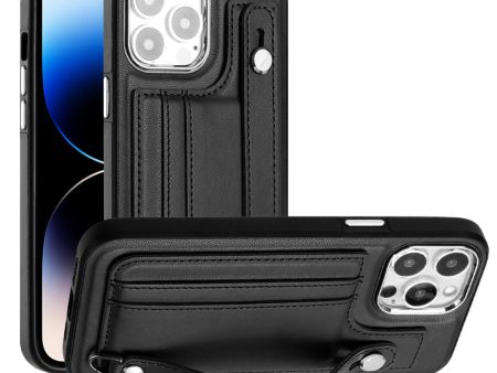 For iPhone 14 Pro Max Shockproof Case, YB Leather Coating Series-5 TPU Phone Cover with Card Slots, Kickstand Online Hot Sale