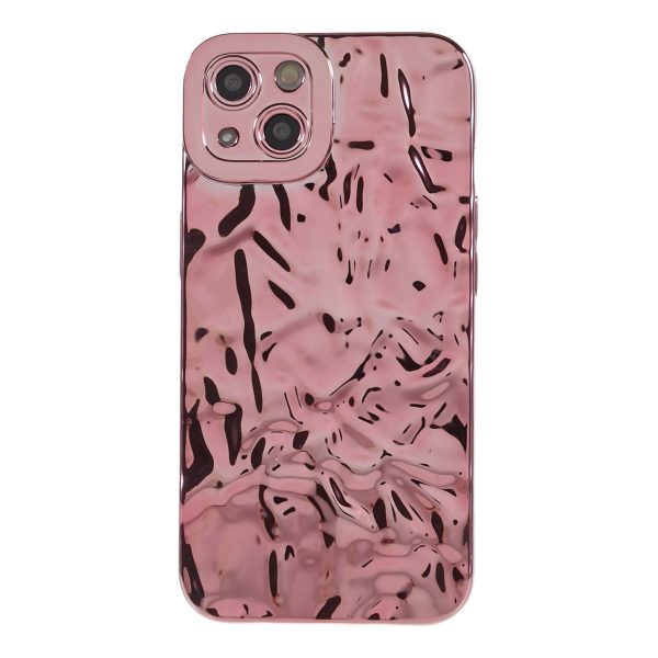 Electroplating TPU Case for iPhone 14 Plus , Wrinkled Uneven Mobile Phone Cover Sale