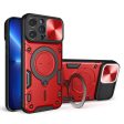 For iPhone 13 Pro 6.1 inch Slide Camera Lid Mobile Case Free Rotation Kickstand PC + TPU Cover Online