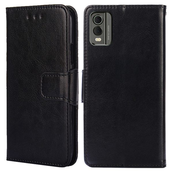 For Nokia C32 Textured PU Leather Phone Shockproof Case Wallet Stand Mobile Cover Cheap