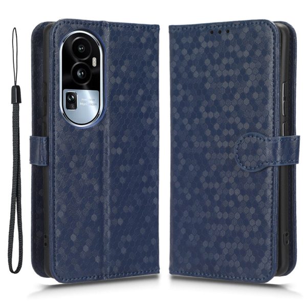 For Oppo Reno10 Pro+ 5G PU Leather Wallet Mobile Case Dot Imprinted Flip Stand Phone Cover Sale