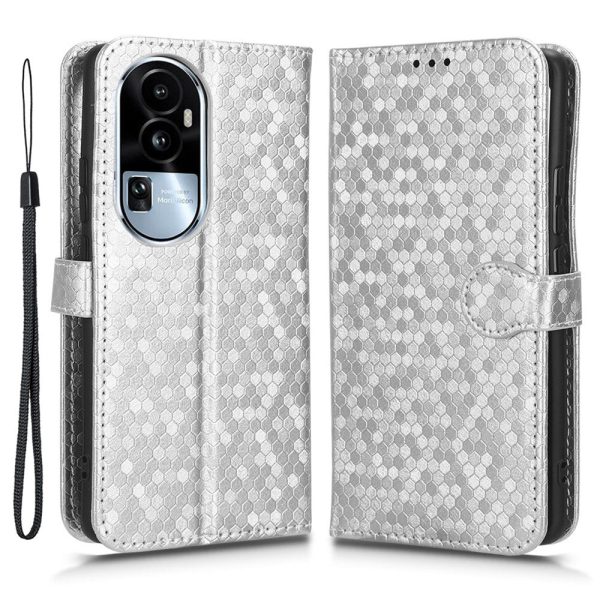 For Oppo Reno10 Pro+ 5G PU Leather Wallet Mobile Case Dot Imprinted Flip Stand Phone Cover Sale