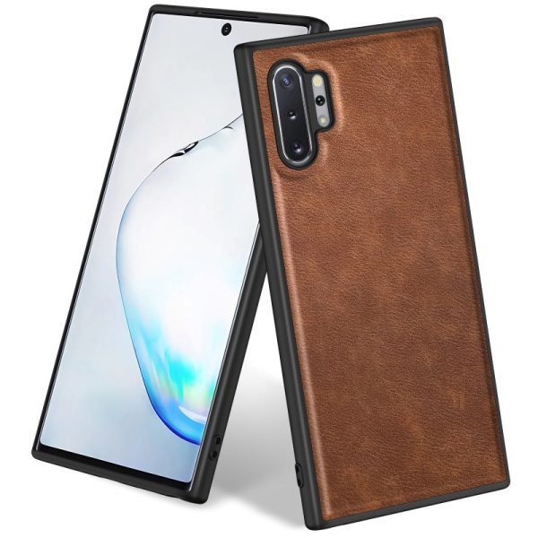 For Samsung Galaxy Note 10 Plus 5G Retro Mobile Phone Case Leather Coated TPU+PC Cover For Cheap