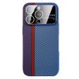 VOERO Anti-Scratch PC Case for iPhone 14 Pro Max Carbon Fiber Texture Phone Shell with Lens Glass Film Online now