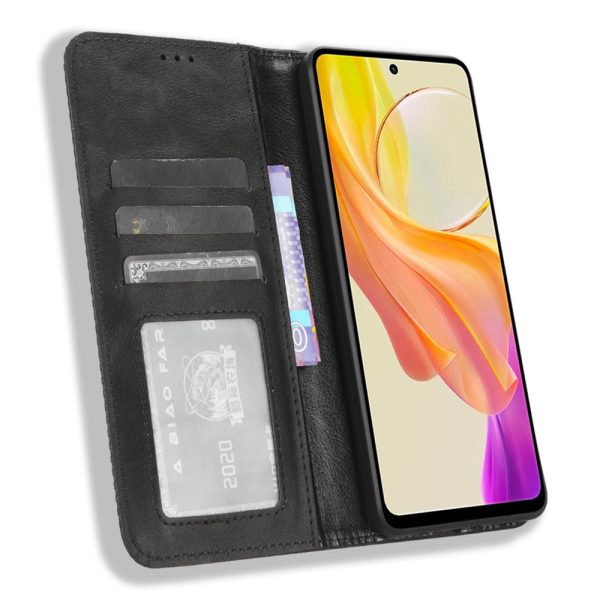 For vivo Y36 4G   Y36 5G   Y78 5G (China) Retro Stand Wallet Anti-fall Mobile Phone Cover PU Leather Magnetic Case For Sale