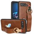 For Asus ROG Phone 5 ZS673KS Wristband Kickstand Cell Phone Cover PU Leather Coated PC+TPU Back Case with Neck Strap Online now