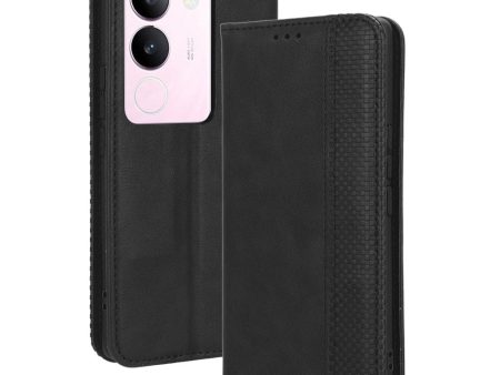 For vivo V29 5G   S17 5G   S17 Pro 5G   S17t 5G Retro Stand Anti-fall Mobile Phone Cover PU Leather Magnetic Case Wallet Sale