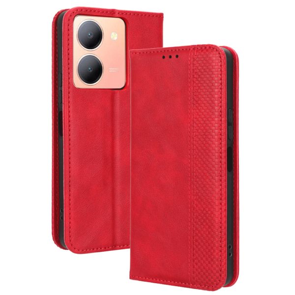 For vivo Y36 4G   Y36 5G   Y78 5G (China) Retro Stand Wallet Anti-fall Mobile Phone Cover PU Leather Magnetic Case For Sale