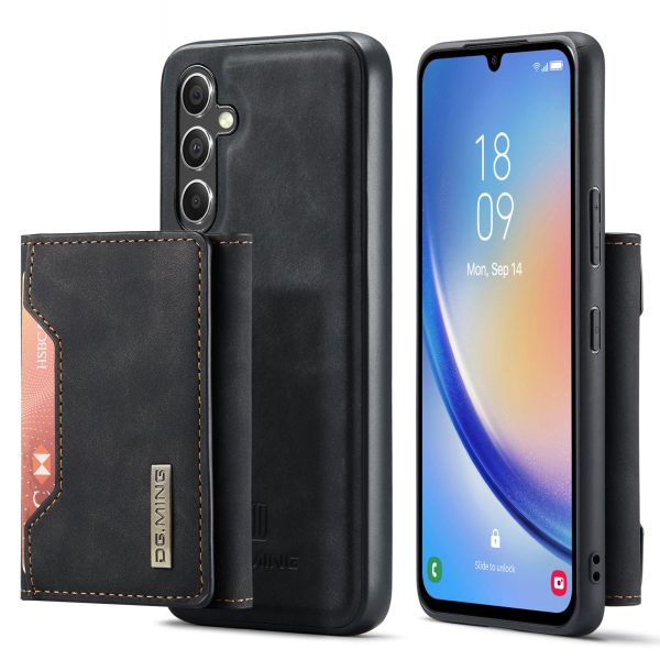 DG.MING M2 Series for Samsung Galaxy A34 5G Detachable Magnetic Phone Case PU Leather Coated PC+TPU Wallet Cover with Kickstand For Sale