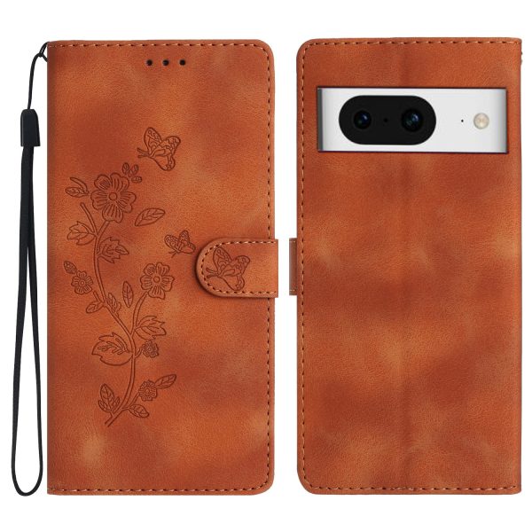 For Google Pixel 8 Phone Cover Imprinted Flower Wallet Stand PU Leather Magnetic Mobile Phone Case For Cheap