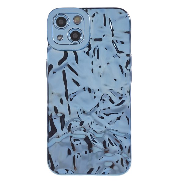 Electroplating TPU Case for iPhone 14 Plus , Wrinkled Uneven Mobile Phone Cover Sale