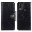 KHAZHEN for Nokia C22 PU Leather Wallet Case Mobile Phone Stand Cover Fashion