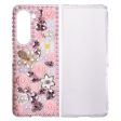 PC Phone Case for Samsung Galaxy Z Fold5 5G , 2-Piece Design Rhinestone Decor Phone Cover For Cheap