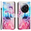 For Xiaomi 13 Ultra Mobile Phone Case Marble Pattern Wallet Stand PU Leather Cover with Wrist Strap on Sale