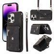 For iPhone 14 Pro Max PU Leather+TPU Phone Case Kickstand Back Cover with RFID Blocking Card Bag Discount