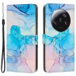 For Xiaomi 13 Ultra Mobile Phone Case Marble Pattern Wallet Stand PU Leather Cover with Wrist Strap on Sale