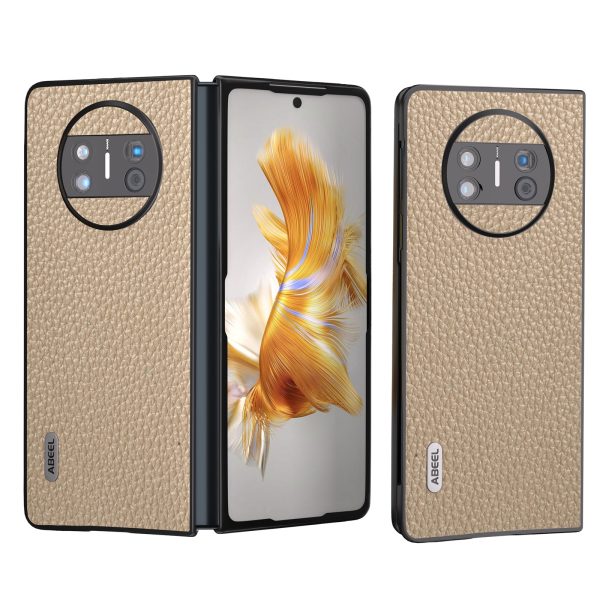 ABEEL Litchi Texture Mobile Phone Case for Huawei Mate X3 5G Cowhide Leather + PC Phone Cover Discount