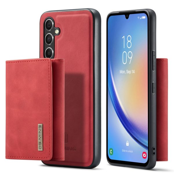 DG.MING M1 Series For Samsung Galaxy A34 5G PC+TPU+PU Leather Anti-drop Cover Magnetic Wallet Kickstand Phone Case Online now