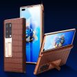 QIALINO Genuine Cow Leather Case for Huawei Mate X2 Anti-Drop Kickstand Phone Cover with Tempered Glass Film Hot on Sale