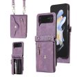 Kickstand Phone Case for Samsung Galaxy Z Flip4 5G RFID Blocking Card Bag PU Leather+TPU Cover Online now